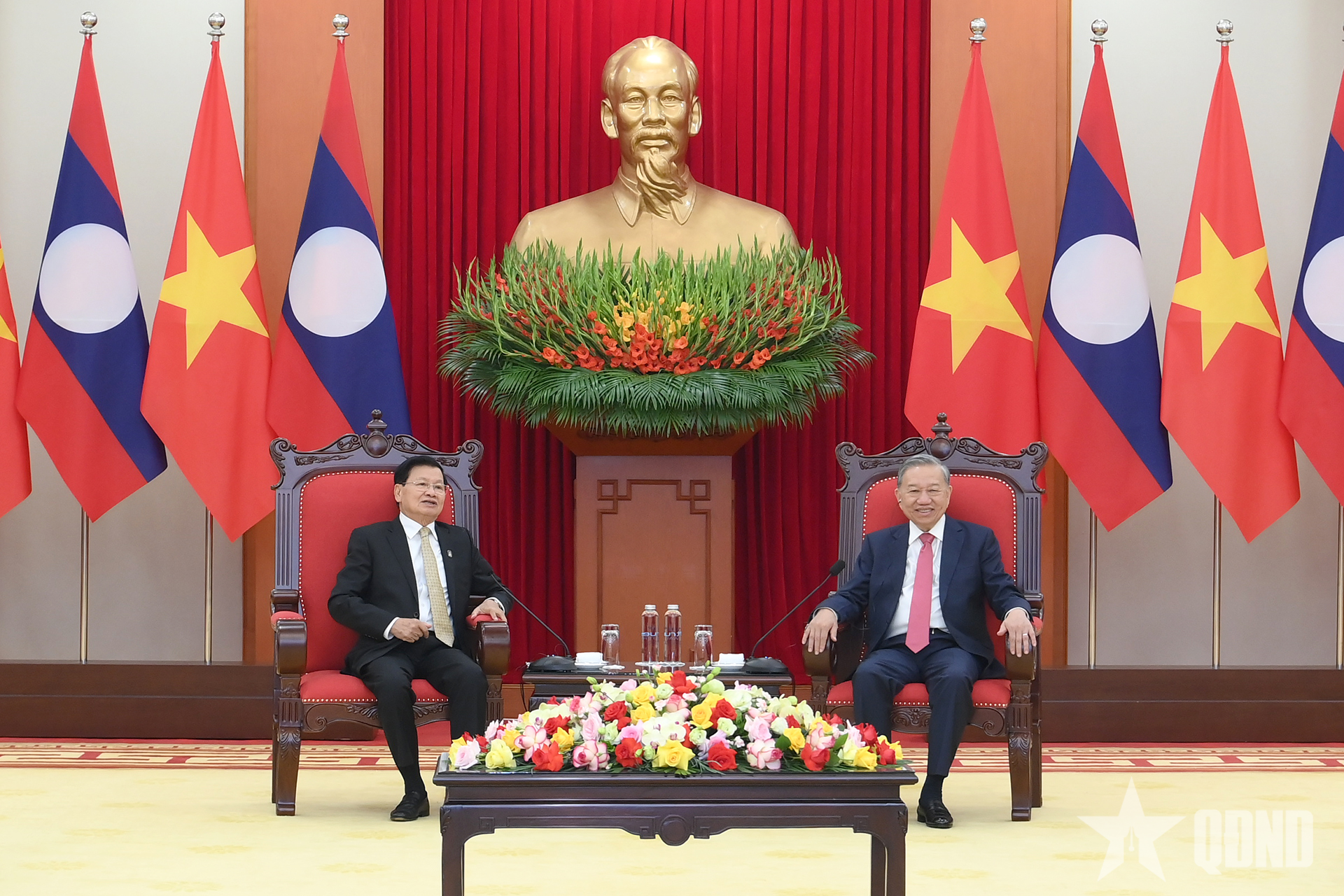 Tổng Bí thư Tô Lâm tiếp Tổng Bí thư, Chủ tịch nước Lào Thongloun Sisoulith